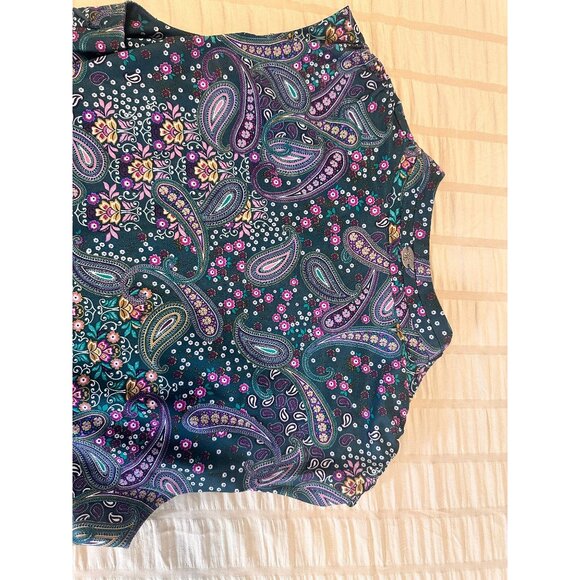 Athleta Dahlia Paisley Floral‎ Sleeveless Mini Dress Athletic Athleisure, Medium - Picture 7 of 8